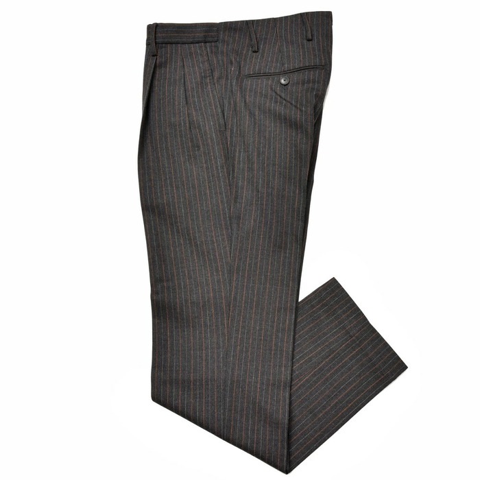 【SALE52%OFF】CellarDoor（セラードアー）<br>ウールストレッチマルチストライプ2Pテーパードパンツ S.TROPEZ B242 13082412025