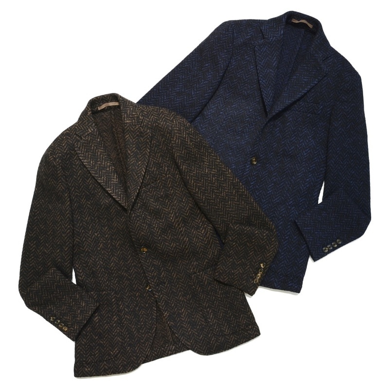 eleventy（イレブンティ） ウールカシミヤGジャン サイズ50 40%OFF】eleventy（イレブンティ）<br>ウールコットンヘリンボーン