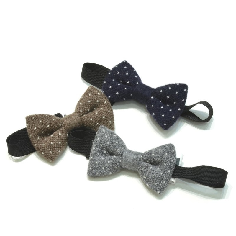 【SALE52%OFF】eleventy（イレブンティ）<br>ウールカシミアドットニットボウタイ979PNP002 18252001027