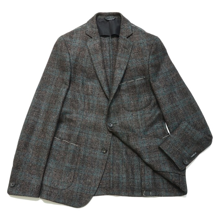 【40%OFF】TONELLO（トネッロ）<br>ウールナイロンシルクライトツィードタータンチェック2Bジャケット6393Q 17052001025