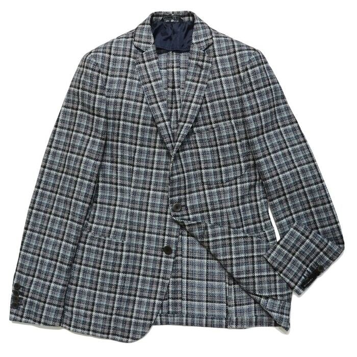 【40%OFF】TONELLO（トネッロ）<br>ウールコットンナイロンライトツィードタータンチェック2Bジャケット 2573Q 17061202025