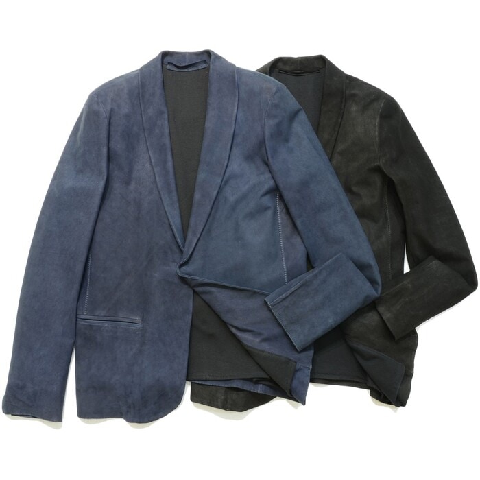 【SALE52%OFF】Salvatore Santoro（サルバトーレ サントロ）<br>ウォッシュドカーフヌバックショールカラージャケット2985/U 14252001063