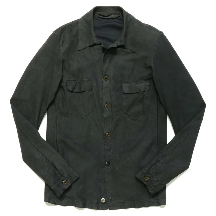 【SALE52%OFF】Salvatore Santoro（サルバトーレ サントロ）<br>ウォッシュドカーフヌバックシャツブルゾン 3074/U 14261002063