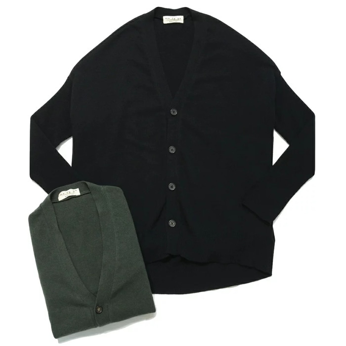 【SALE52%OFF】ma'ry'ya（マリア）<br>ハイゲージウールカシミアドロップショルダールーズフィットニットカーディガン Y5K005 16062007025