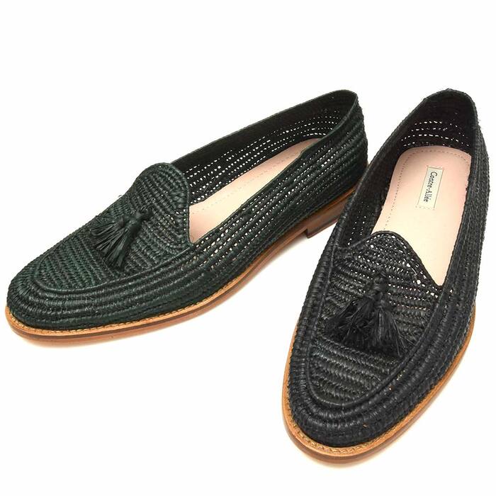 【40%OFF】Contre Allee（コントレ アリー）<br>ラフィアタッセルスリッポン Souliers BACHKO 15091000146