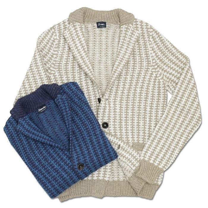 【SALE52%OFF】Drumohr（ドルモア）<br>コットン リネン ミドルゲージ メランジ 3Bニットジャケット 36051002027