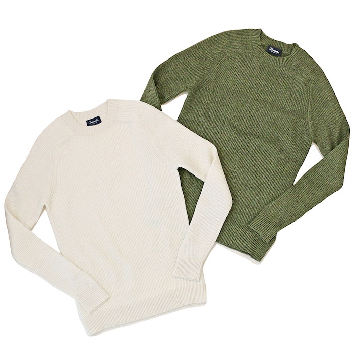 【SALE52%OFF】Drumohr（ドルモア）<br>リネン ナイロン リブ クルーネック ニット 36071005027