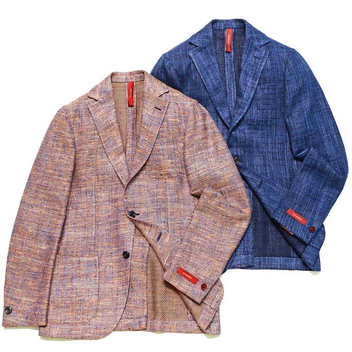 【SALE52%OFF】ernesto（エルネスト）<br>シルク コットン メランジ ネップ ホップサック シングル2Bジャケット 37061003027