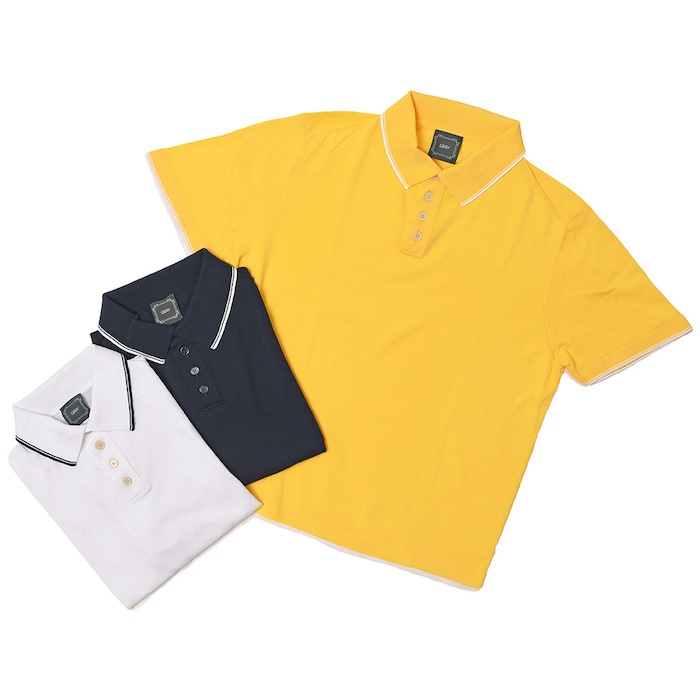 【40%OFF】GRAY（グライ）<br>コットン ハイゲージ ニット ポロシャツ 32171008025