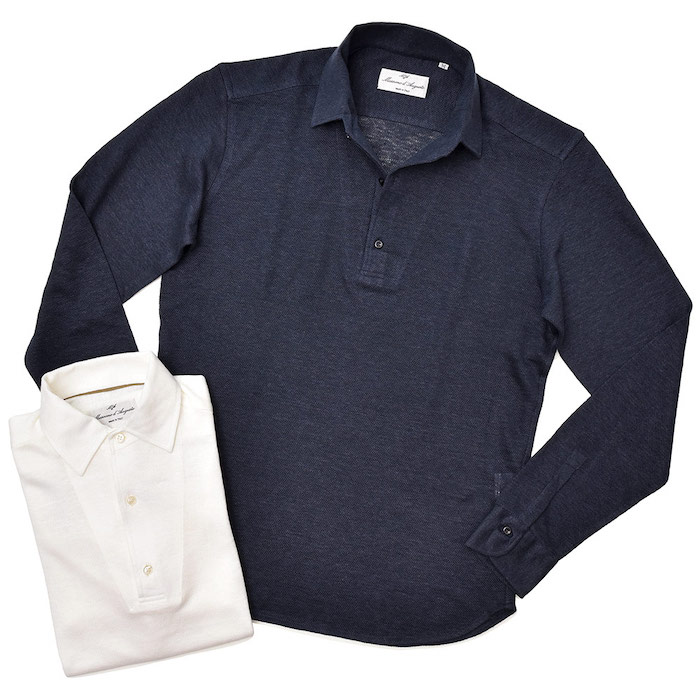 【SALE52%OFF】Massimo d'Augusto（マッシモ ダウグスト）<br>MASSIMO リネン 鹿の子 ポロシャツ 31081007134