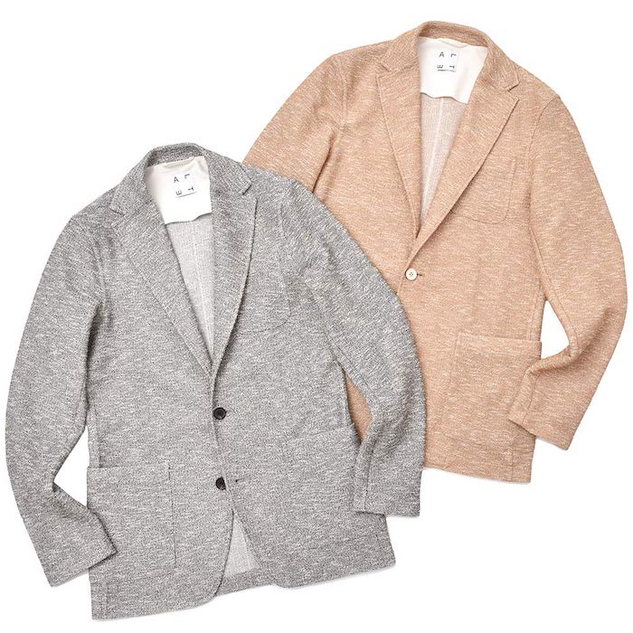 【SALE52%OFF】altea（アルテア）<br>COPPER ポリエステル コットン ナイロン サマーツイード シングル2B ニットジャケット 37091001039