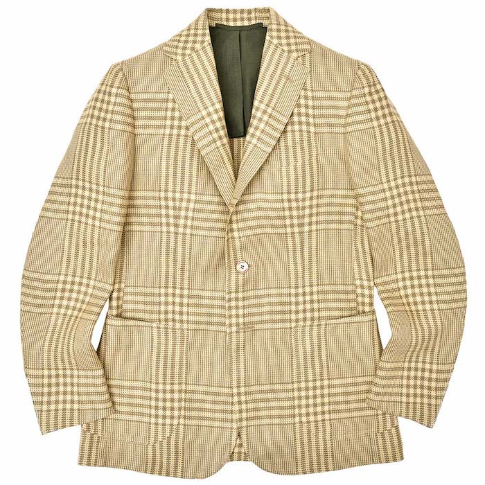 【SALE52%OFF】Stile Latino（スティレ ラティーノ）<br>リネン シルク メランジ グレンチェック シングル3Bジャケット 37091000025