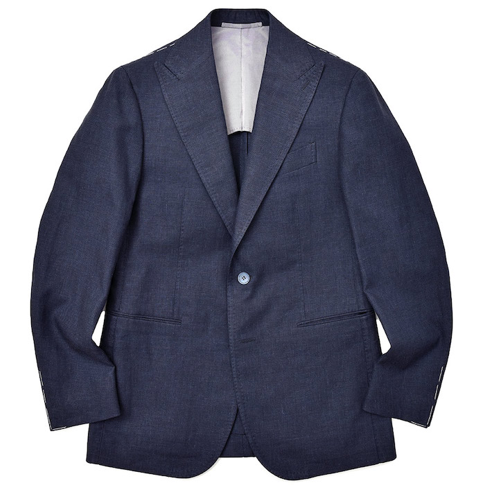【SALE52%OFF】Stile Latino(スティレ ラティーノ)<br>コットン リネン メランジ ピークドラペル シングル2Bジャケット 37091002025