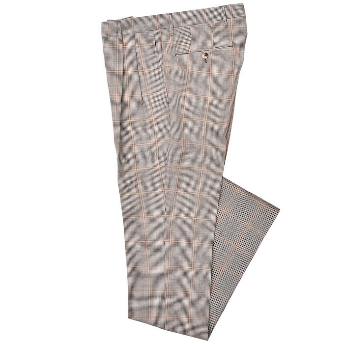 【SALE52%OFF】PT01（ピーティーゼロウーノ）<br>THE DRAPER ウール トロピカル グレンチェック 2プリーツ パンツ 33091015081