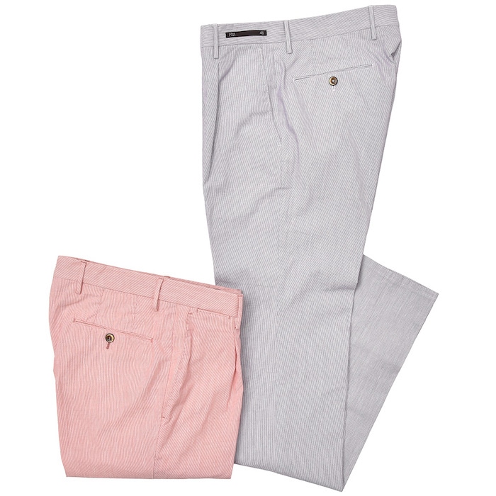 【SALE52%OFF】PT01（ピーティーゼロウーノ）<br>BUSINESS コットン リネン ストレッチ コードレーン 1プリーツ パンツ SUPER SLIM FIT 33091021081