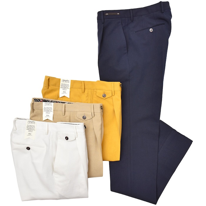 【SALE52%OFF】PT01（ピーティーゼロウーノ）<br>CINEMATOGRAFO レーヨン コットン ジャガード 1プリーツ パンツ GENTLEMAN FIT 33091038081