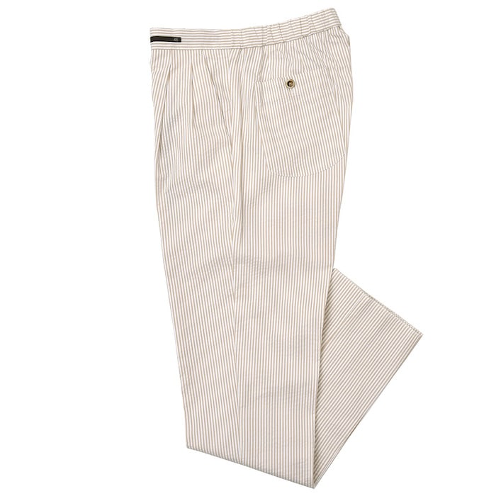 【40%OFF】PT01（ピーティーゼロウーノ）<br>CINEMA DAMARE コットン シアサッカー 2プリーツ シャーリングパンツ RELAXED FIT 33091046081