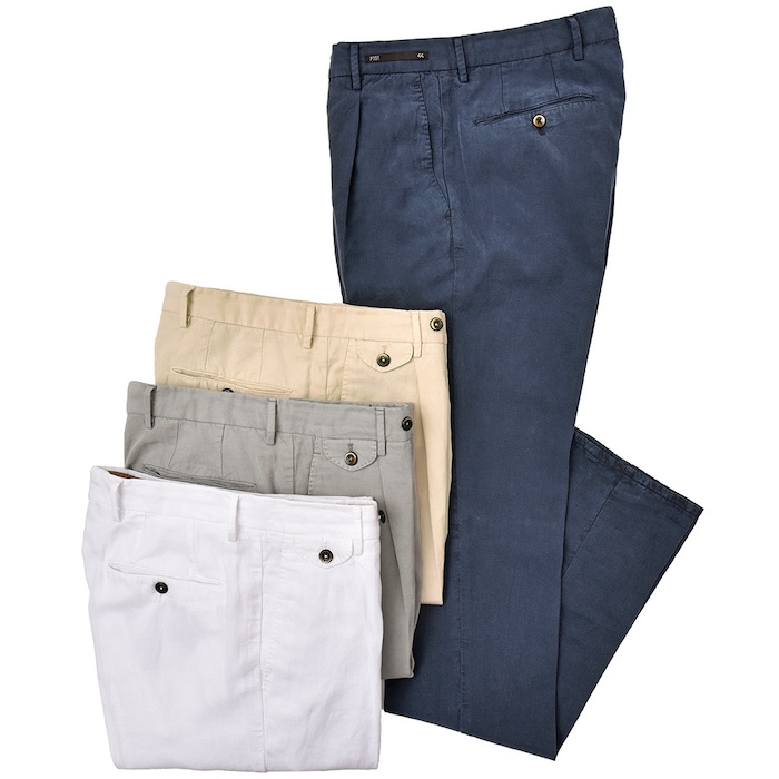 【40%OFF】PT01（ピーティーゼロウーノ）<br>COCKTAIL PREMIERE リヨセル リネン コットン 1プリーツ パンツ GENTLEMAN FIT 33091051081