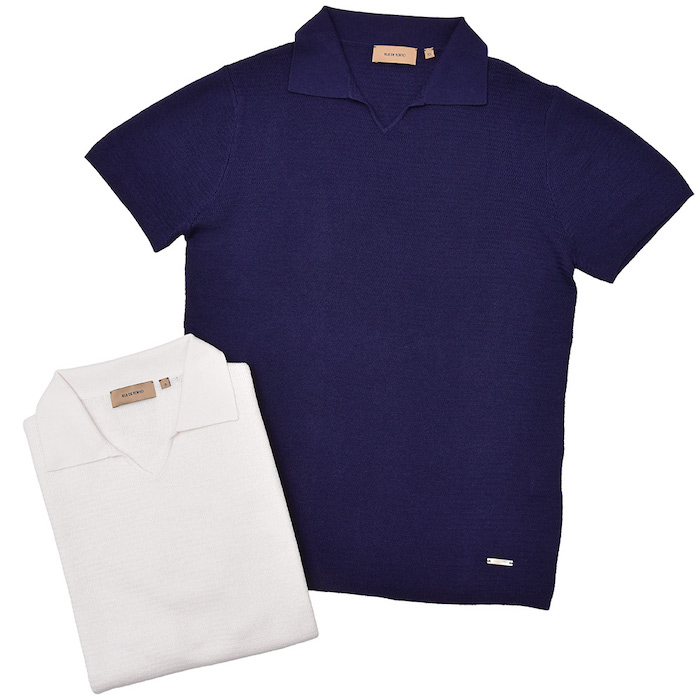 【40%OFF】RUE DE TOKYO（ル デュ トーキョー）<br>コットン ウール メッシュ スキッパー ニットポロ 36091001106