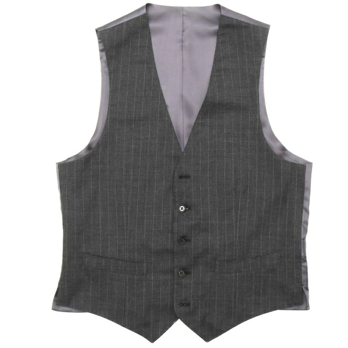 【40%OFF】RING JACKET(リングヂャケット)<br>guji別注FOX Brothersウールトロピカルピンストライプジレ V-04/RE030S04B【春/夏】 14001200028