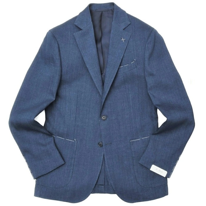 【40%OFF】De Petrillo（デ ペトリロ）<br>リネンナイロンウールギャバジンソリッド3Bジャケット NAPOLI/POSILLIPO TS20316U 17001000082