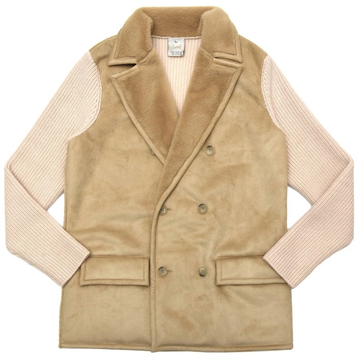 【SALE52%OFF】Gran Sasso（グランサッソ）<br>エコムートン×ローゲージウール6Bダブルニットジャケット 13133/25043 16092009035