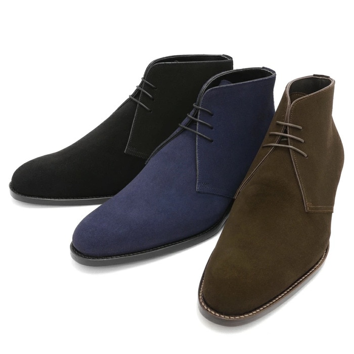 【SALE52%OFF】guji（グジ）<br>カーフスエードチャッカブーツ 59920 15372001019