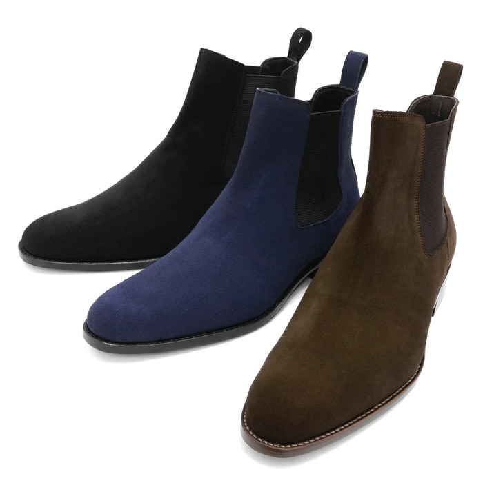 【SALE52%OFF】guji（グジ）<br>カーフスエードサイドゴアブーツ 59921 15372002019