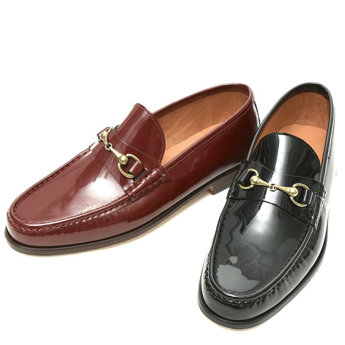 【SALE52%OFF】il mocassino（イル モカシーノ）<br>パテントレザービットモカローファー B-REVERSO/MGO 15092000027