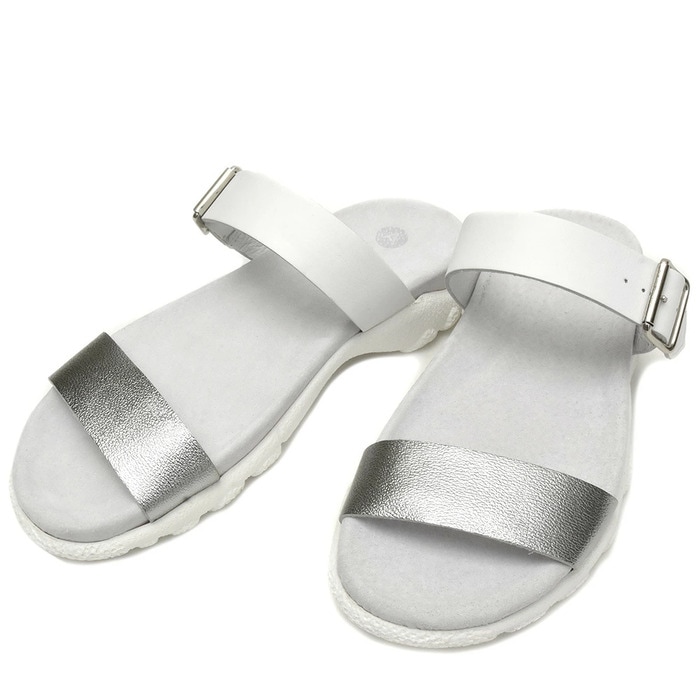 【SALE52%OFF】Amb（エーエムビー）<br>コンビレザーストラップサンダル HANS 15191000044