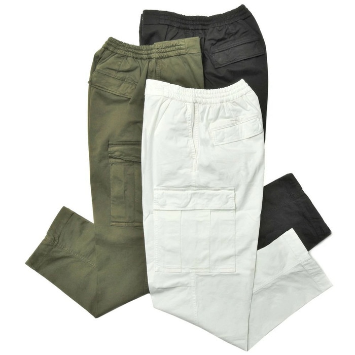【40%OFF】BERWICH（ベルウィッチ）<br>ガーメントダイコットンストレッチギャバジンワイドストレートシャーリングカーゴパンツ WIDE CARGO GYM-TS0001X 13002004039