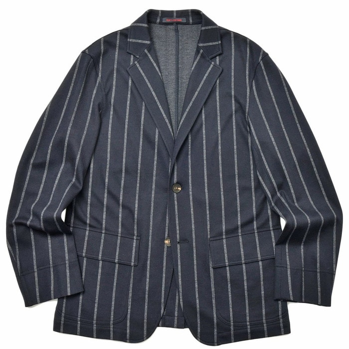 THE GIGI（ザ ジジ）<br>BLEND ウールコットンチョークストライプ2Bジャケット K-N201 17002406039