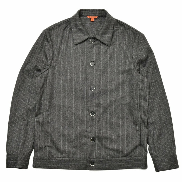 【40%OFF】BARENA（バレナ）<br>ウールポリエステルチョークストライプブルゾン OSU2921 17002402025