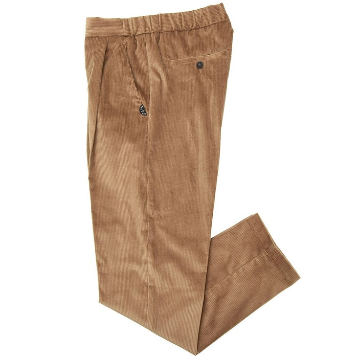 【40%OFF】T-JACKET(ティージャケット)<Br>コットンウールコーデュロイジャージ1プリーツテーパードシャーリングパンツ 11671002 13092001065