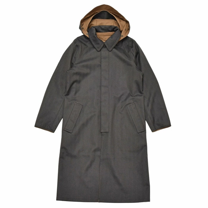 Norwegian Rain(ノルウィージャンレイン)リサイクルポリエステルヘリンボーンリバーシブルフーデッドバルカラーコート T-WALKER REVERSIBLE 426-9252973 14192402106