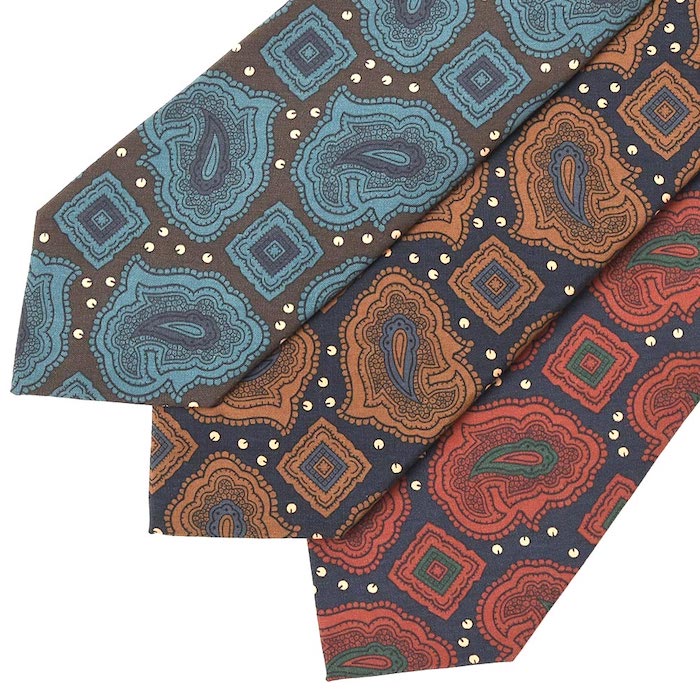 【SALE52%OFF】Drake's（ドレイクス）<br>シルクペイズリープリントタイ 18528 18282208061