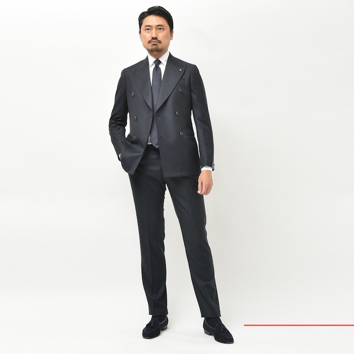 LATORRE（ラトーレ）<br>VITALE BARBERIS CANONICOヴィターレ バルベリス カノニコ ウールヘリンボーン1プリーツテーパードパンツ PBR1/U81153/21560 13012002052