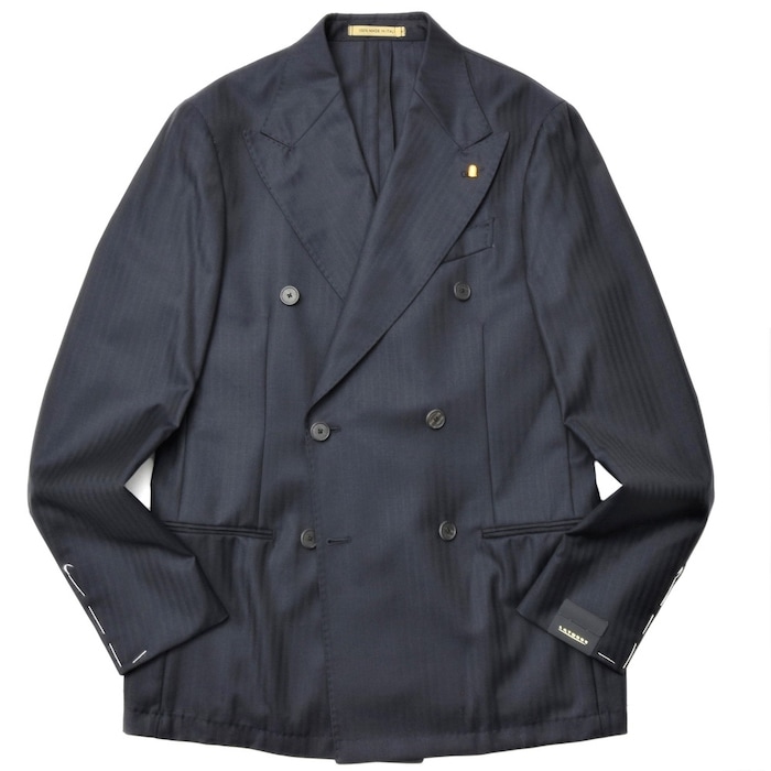 【40%OFF】LATORRE（ラトーレ）<br>VITALE BARBERIS CANONICOヴィターレ バルベリス カノニコ ウールヘリンボーン6Bダブルジャケット BR9/U81153/21783 17012011052