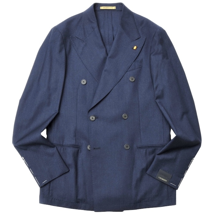 【SALE52%OFF】LATORRE（ラトーレ）<br>ストレッチウールピンストライプ6Bダブルジャケット BR9/U81193/21784 17012012052