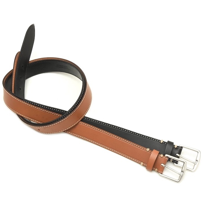 【SALE52%OFF】D'AMICO（ダミーコ）<br>カーフレザーフレーム＆ステッチベルト ACU2723 18101001027