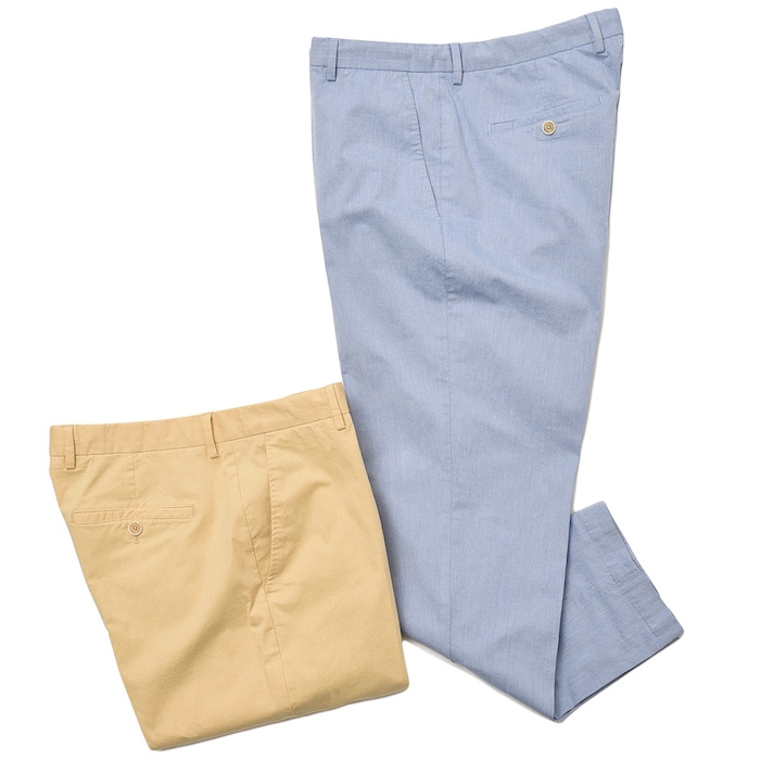 【SALE52%OFF】PT TORINO（ピーティー トリノ）<br>コットン ストレッチ シャンブレー ノープリーツ パンツ LARRY FIT 33001026081