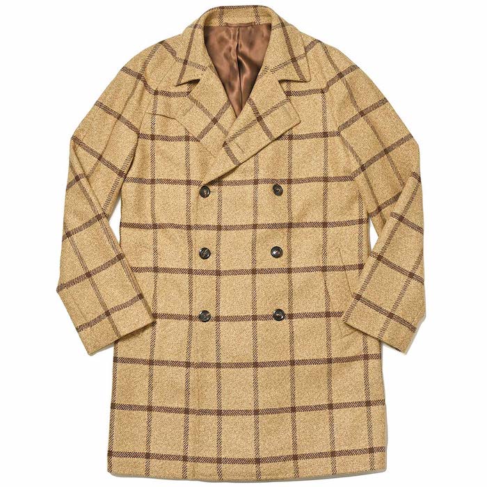 【SALE52%OFF】Stile Latino(スティレ ラティーノ)<br>MARLON ウール メランジ ウィンドウペーン ダブルコート 34192012025