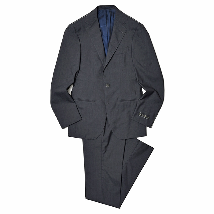 【40%OFF】GIANFRANCO BOMMEZZADRI（ジャンフランコ ボメザドリ）<br>ウールモヘヤシルクピンヘッドシャドーストライプ3Bノープリーツスーツ RBJ512112-A4032 17151001027