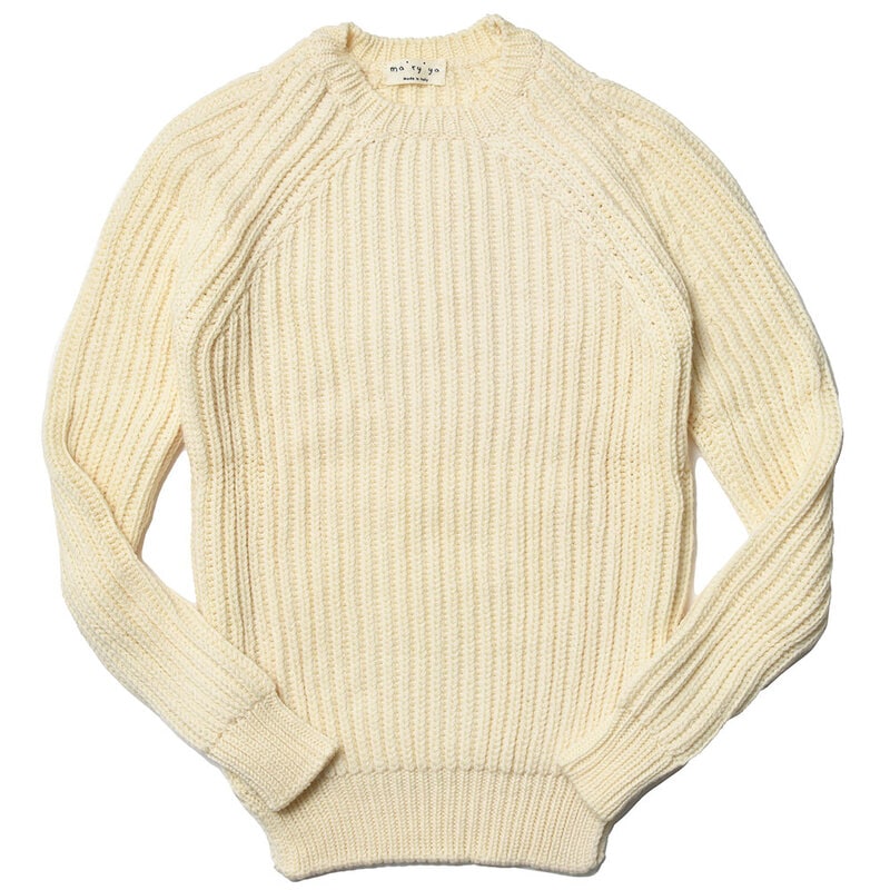 【40%OFF】ma'ry'ya（マリア）<br>ウールローゲージリブクルーネックニットY3K004 16052006025