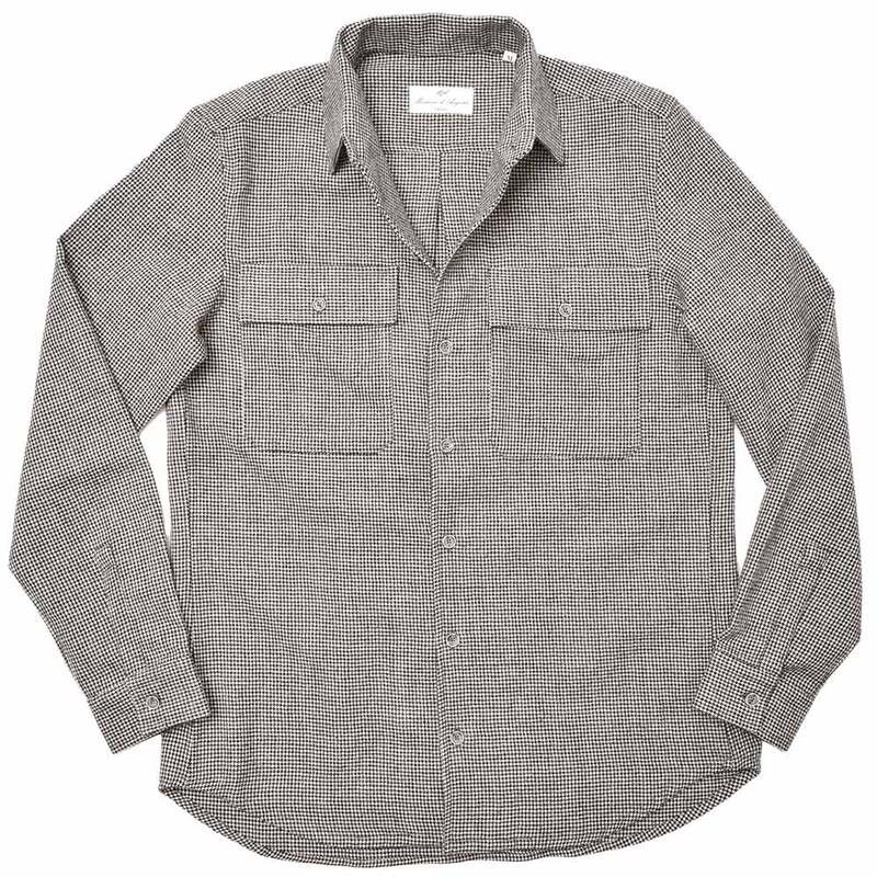 【40%OFF】Massimo d'Augusto（マッシモ ダウグスト）<br>TEO ウール フランネル ハウンドトゥース CPOシャツジャケット 31002000134