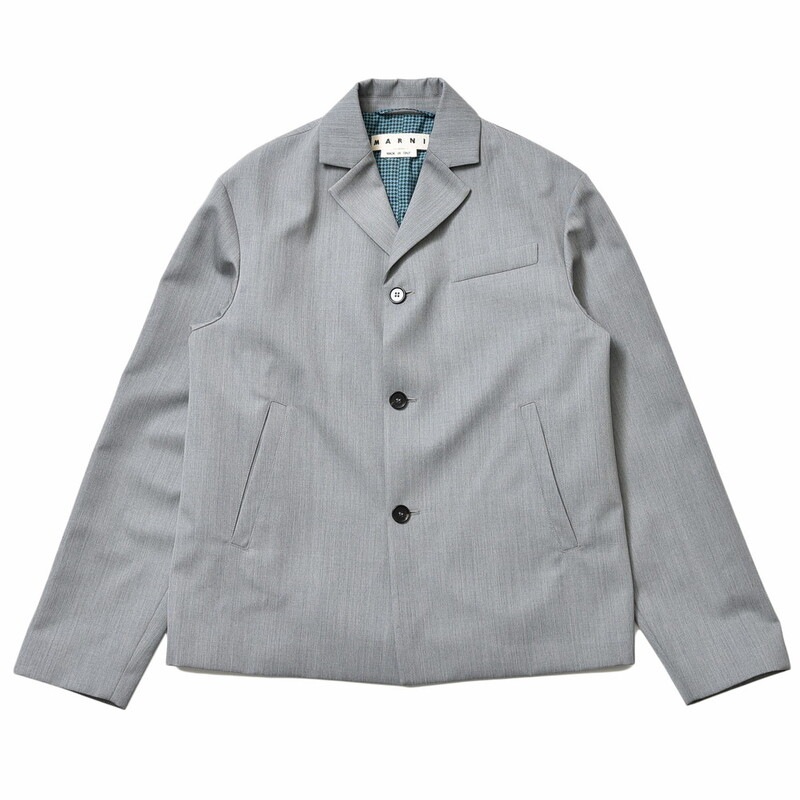 【40%OFF】MARNI（マルニ）<br>ウールギャバジンシングルジャケット GUMU0067U0 UTW926 17012400138
