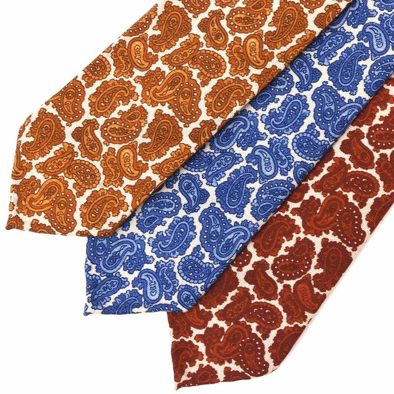 【SALE52%OFF】Francesco Marino（フランチェスコ マリーノ）<br>シルクペイズリープリントスフォデラートタイ 6054 18291200142