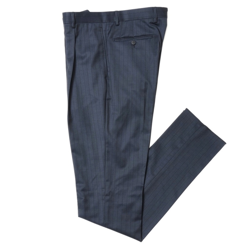 【40%OFF】CARUSO（カルーゾ）<br>ウールソラーロチョークストライプ1プリーツテーパードパンツ C518AZ/506820 13012001025