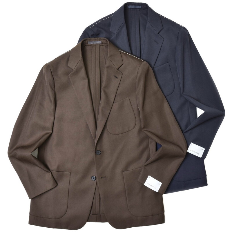 【40%OFF】CARUSO(カルーゾ)<br>ZEROゼロ ポリエステルウールギャバジンソリッド2Bジャケット NPZ205ZN/504934 17012002025