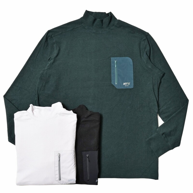 【SALE52%OFF】MPX mando（エムピーエックス マンド）<br>アクリルレーヨンフリースモックネックカットソー MPX2136-001 12012400037